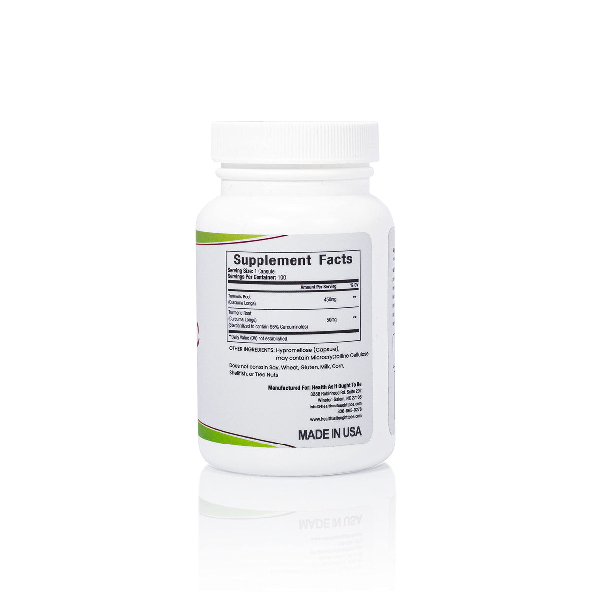 Détails des capsules de curcuma Health As It Ought To Be