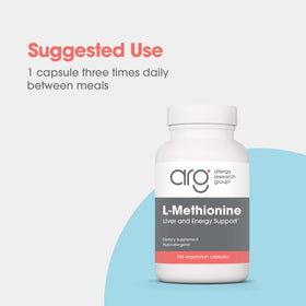 Détails des capsules de L-Méthionine Allergy Research Group