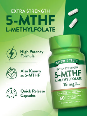 Détails des capsules de L-Méthylfolate Nature's Truth