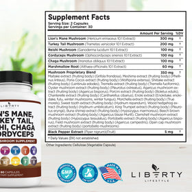 Détails des capsules de Liberty Lifestyle Champignon