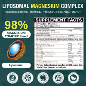 Détails des capsules de magnésium liposomal 29-en-1 de lickshine