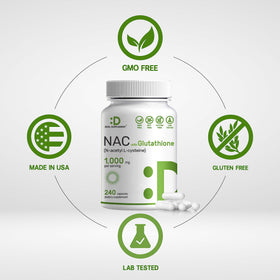 Détails des capsules de NAC et Glutathion