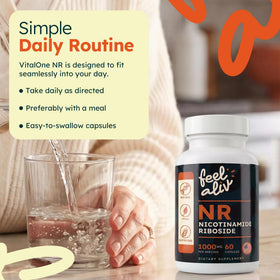 Détails des capsules de Nicotinamide Riboside Feelaliv