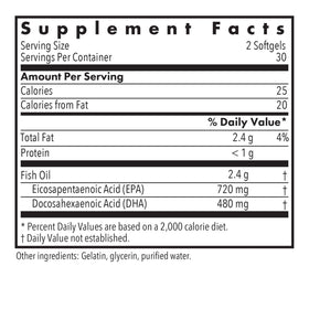 Détails des capsules de Super EPA 720 mg d'Allergy Research Group