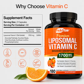 Détails des capsules de Vitamine C Liposomale NutriFlair