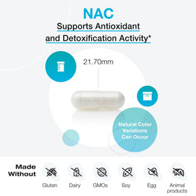 Détails des capsules de XYMOGEN NAC 1200 mg