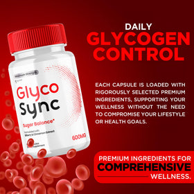 Détails des capsules Glyco Sync, ingrédients naturels