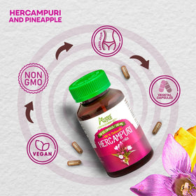 Détails des capsules Hercampuri avec ingrédients naturels