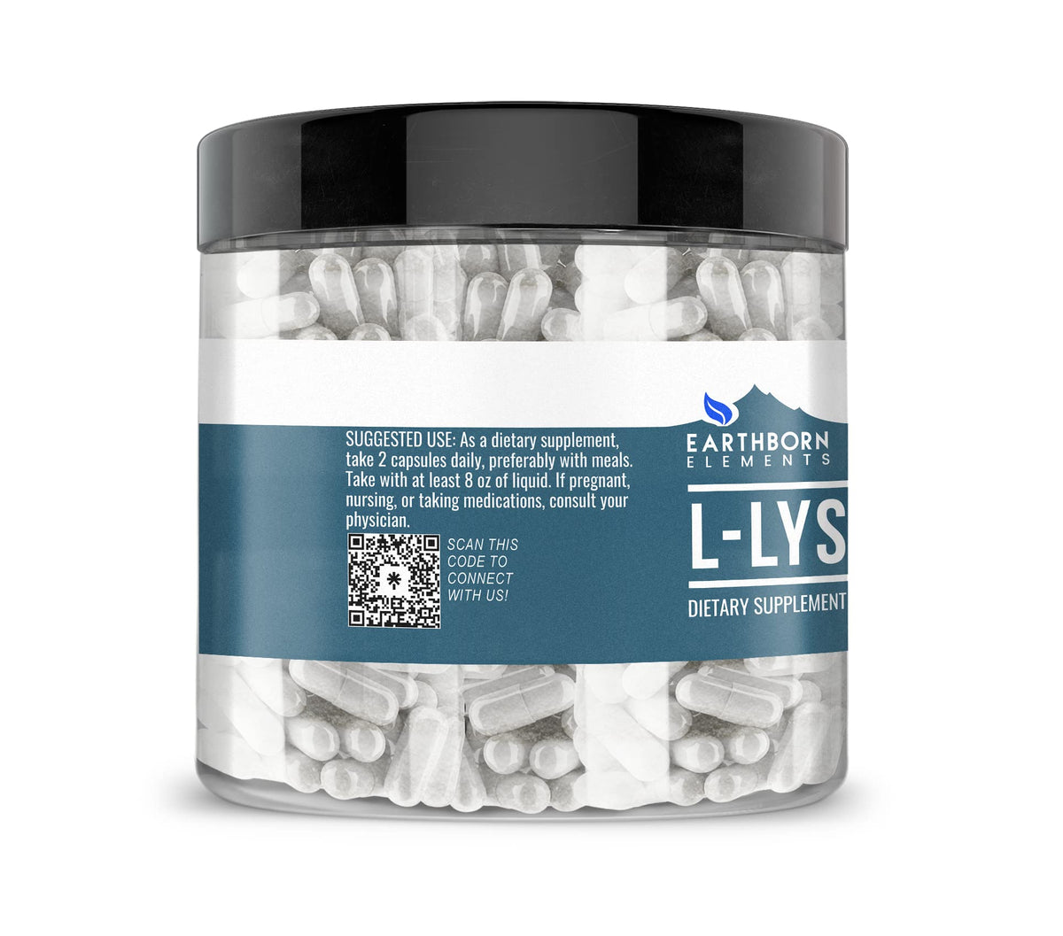 Détails des capsules L-Lysine HCL Earthborn Elements