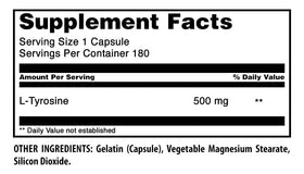 Détails des capsules L-Tyrosine d'Amazing Nutrition
