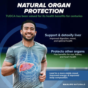 Détails des capsules MAXLIFE NATURALS TUDCA 500mg