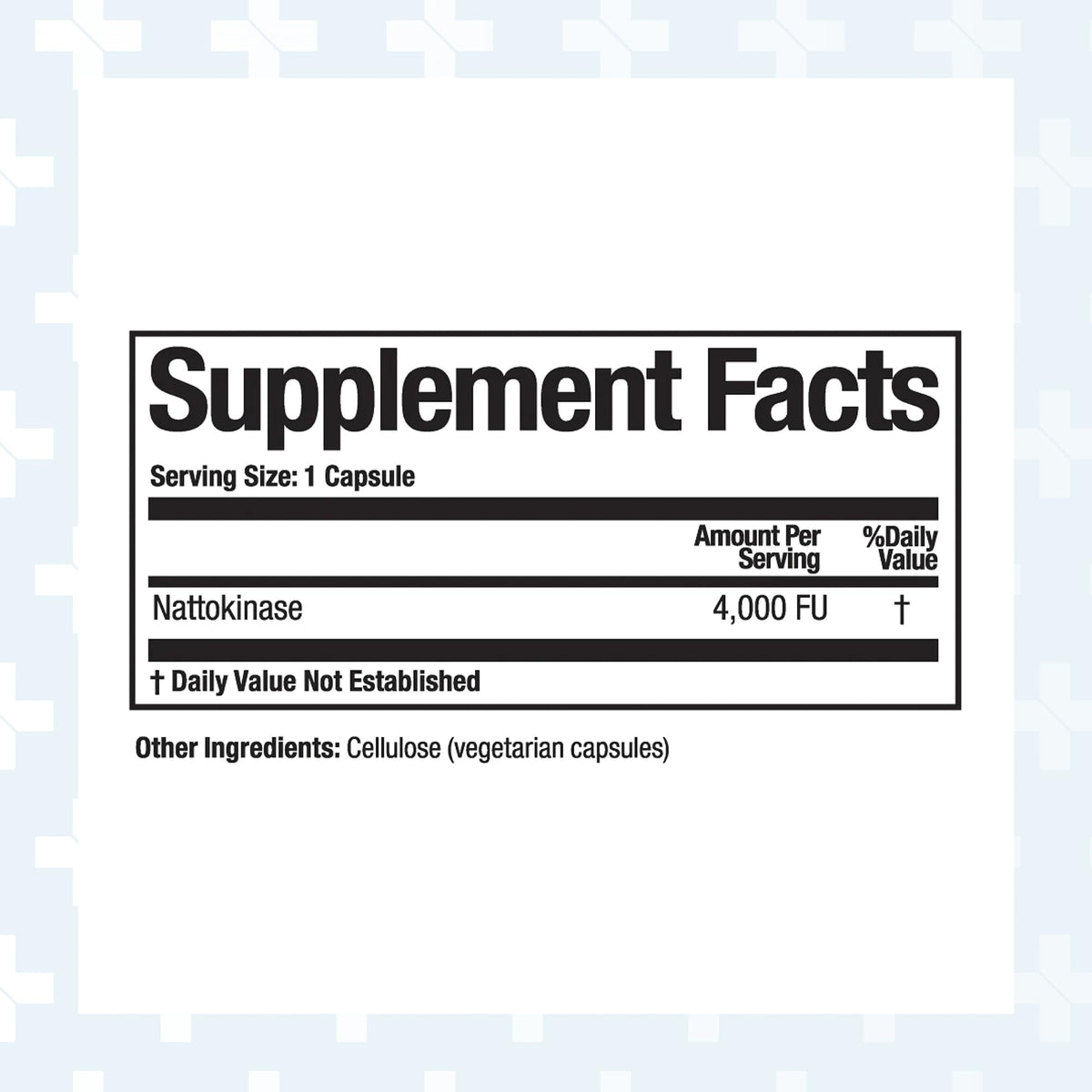 Détails des capsules Nattovena Nattokinase 4000 FU
