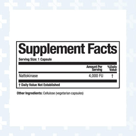 Détails des capsules Nattovena Nattokinase 4000 FU