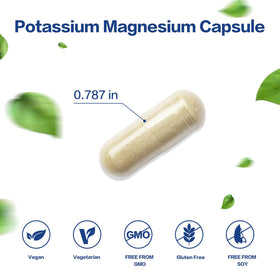 Détails des capsules véganes du complément VPKIN Potassium Magnésium