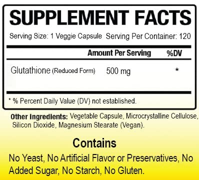 Détails des capsules végétales de Glutathione Biotech Nutritions
