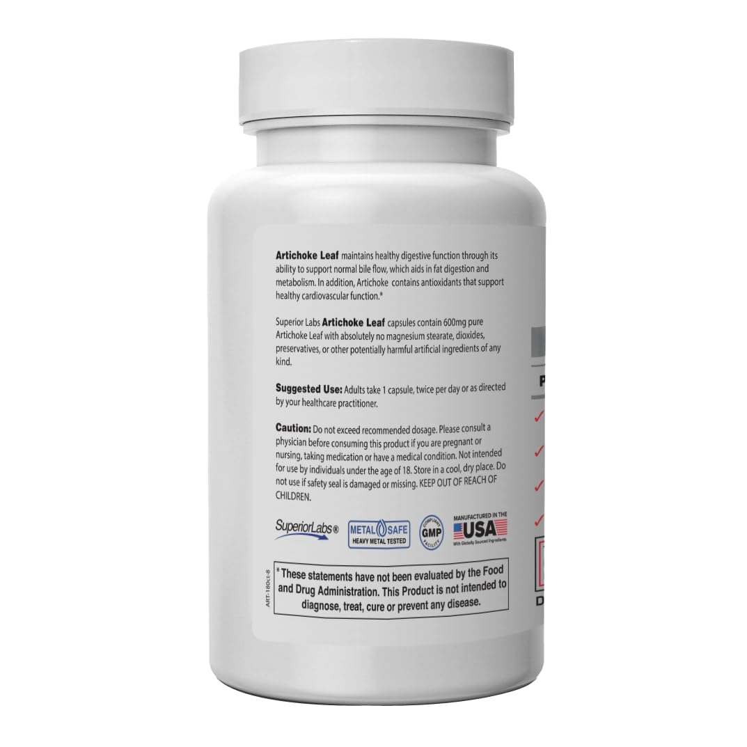 Détails des capsules végétales de l'Artichaut 600 mg, quality Labs