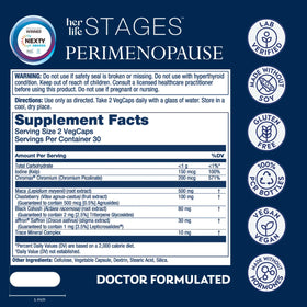 Détails des capsules végétales SOLARAY Perimenopause