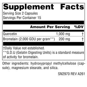 Détails des capsules végétales Source Naturals Quercétine