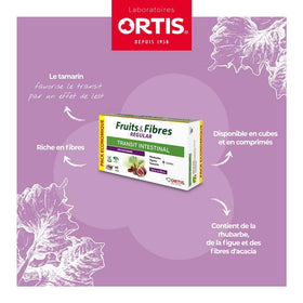 Détails des carrés à mâcher Ortis avec figue et tamarin