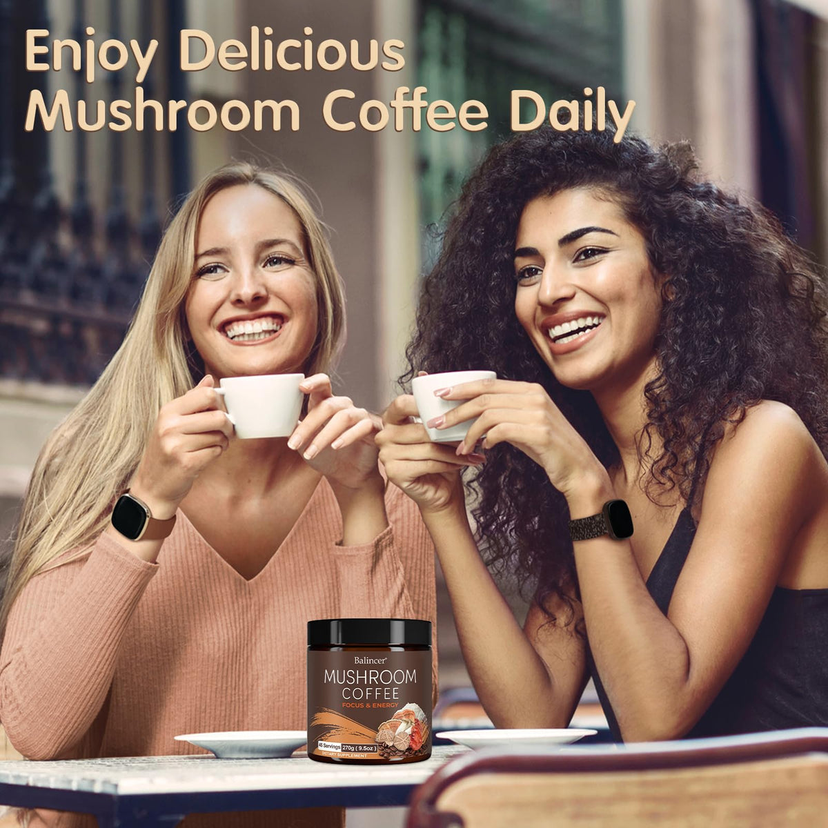 Détails des champignons dans le Café Champignon Balincer