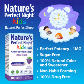 Détails des comprimés à mâcher au goût raisin Nature's Perfect Night