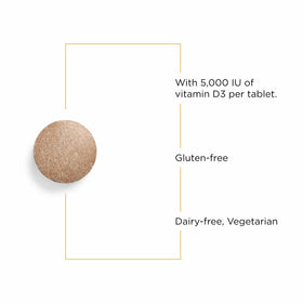 Détails des comprimés à mâcher Vitamine D3 125 mcg au chocolat