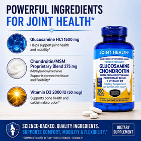 Détails des comprimés Berkley Jensen glucosamine chondroïtine