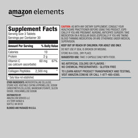 Détails des comprimés de collagène et vitamine C Elements