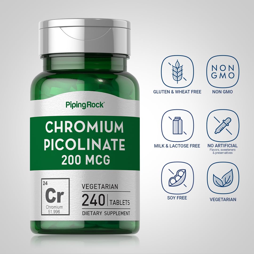 Détails des comprimés de Picolinate de Chrome Piping Rock