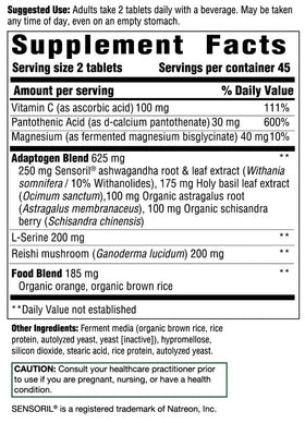 Détails des comprimés Innate Response Formulas pour soin surrénal