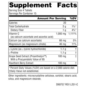 Détails des comprimés L-Proline & L-Lysine de Source Naturals