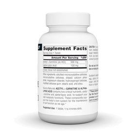 Détails des comprimés Source Naturals Acetyl L-Carnitine
