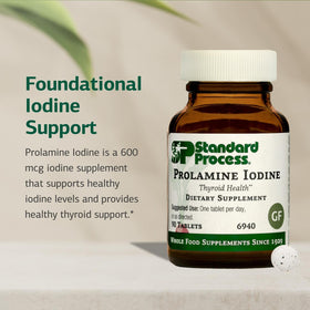 Détails des comprimés Standard Process Prolamine Iodine