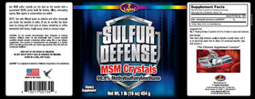 Détails des cristaux de MSM Sulfur Defense Opti-MSM 99,9%