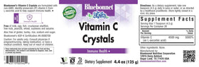 Détails des cristaux de vitamine C BlueBonnet dans un bol