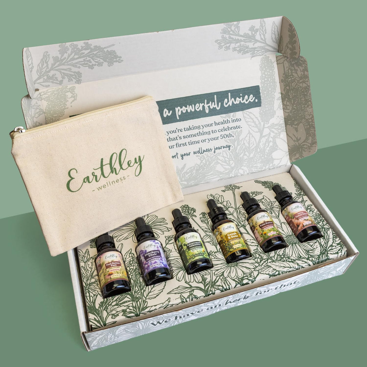 Détails des étiquettes des teintures herbales Earthley Wellness