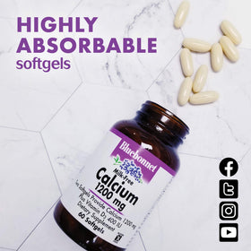 Détails des gélules de Calcium sans lait BlueBonnet