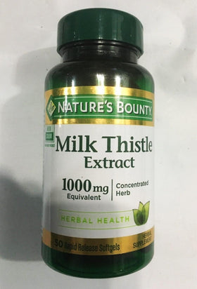 Détails des gélules de Chardon-Marie 1000mg Nature's Bounty