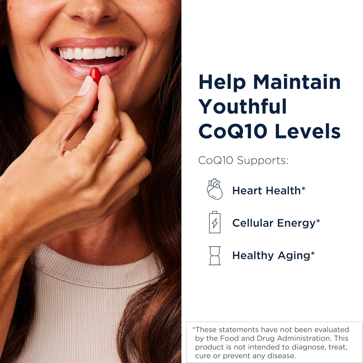 Détails des gélules de CoQnol 100 mg, côté du flacon