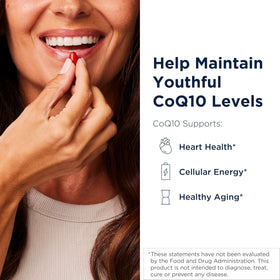 Détails des gélules de CoQnol 100 mg, côté du flacon
