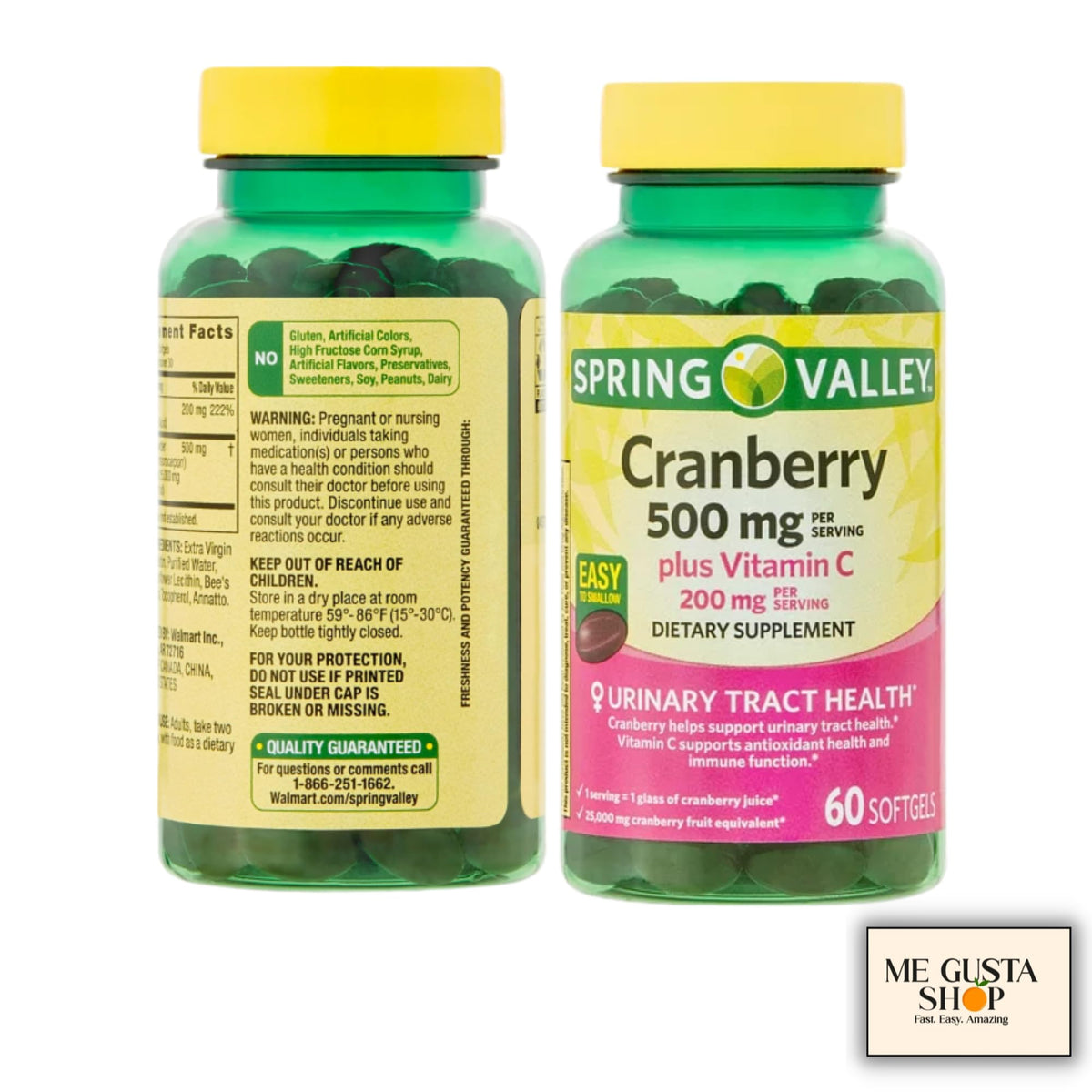 Détails des gélules de Cranberry 500mg avec Vitamine C 200mg