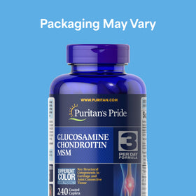 Détails des gélules de Glucosamine Chondroïtine MSM de Puritan's Pride
