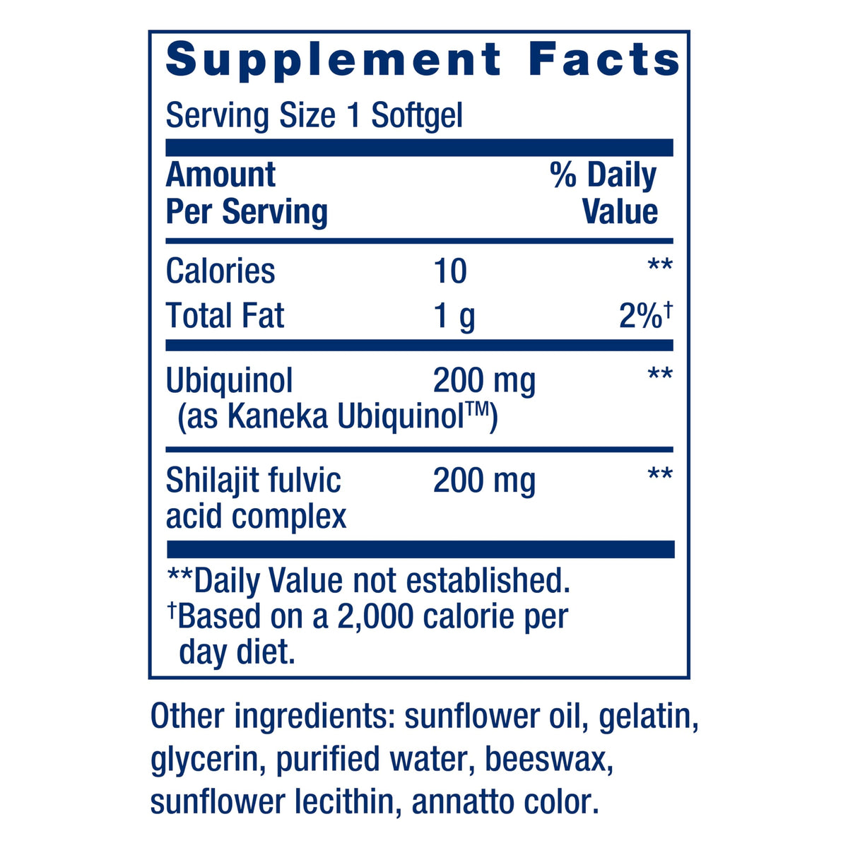 Détails des gélules de Life Extension Super Ubiquinol CoQ10
