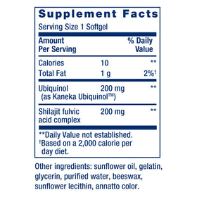 Détails des gélules de Life Extension Super Ubiquinol CoQ10