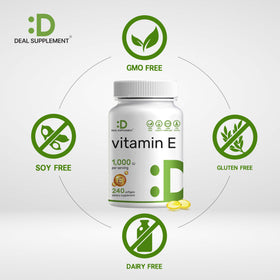 Détails des gélules molles de vitamine E DEAL SUPPLEMENT