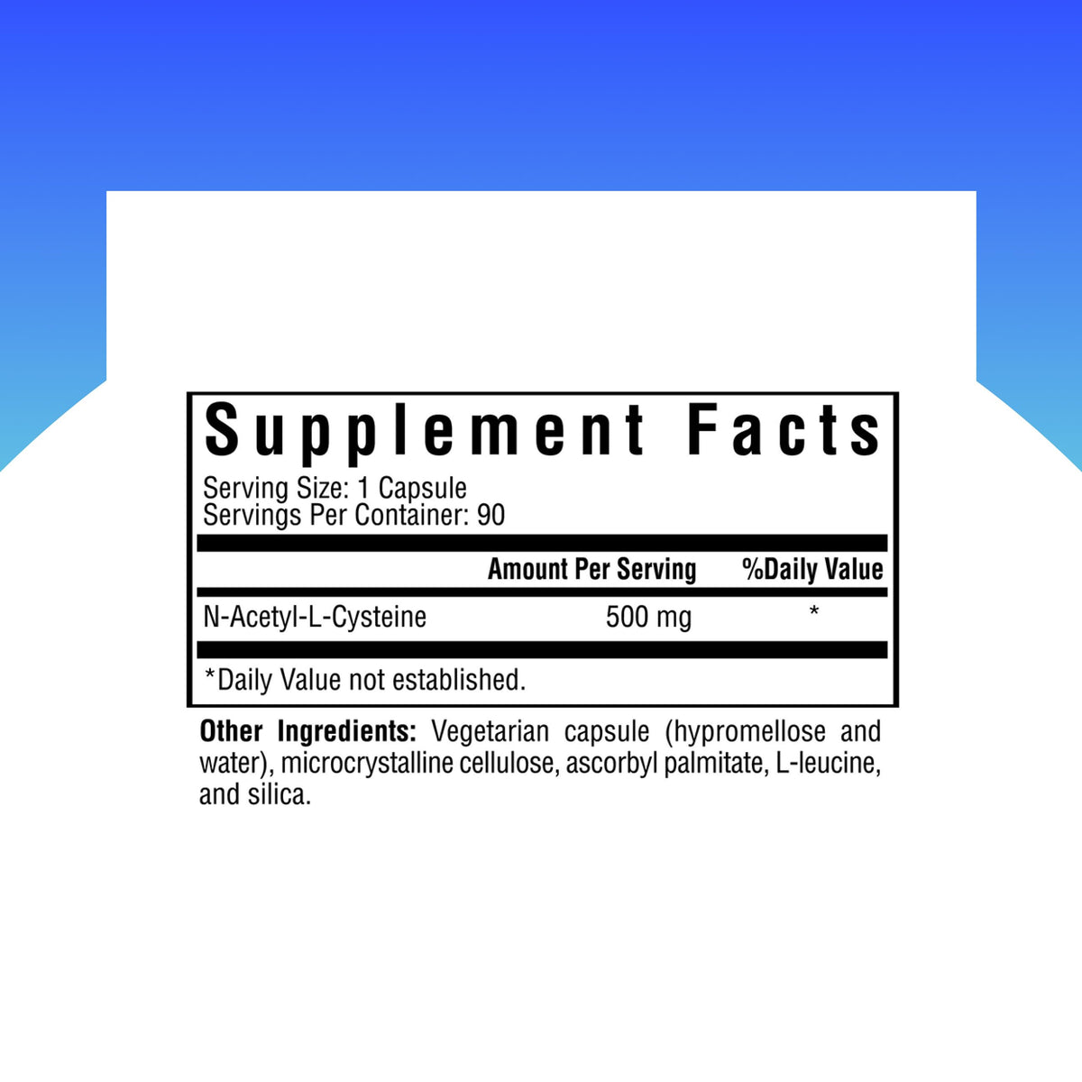 Détails des gélules NAC 500 mg N-Acetyl-L-Cystéine
