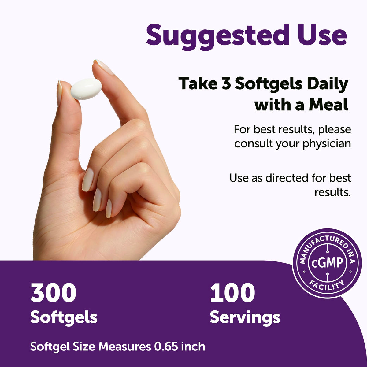 Détails des gélules souples Micro Ingredients sur fond blanc