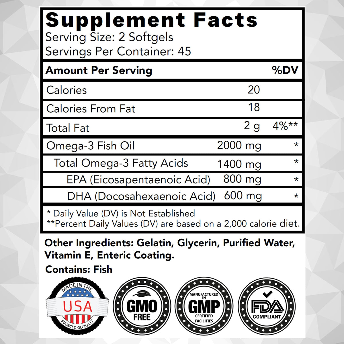 Détails des gélules TNVitamins Omega-3 montrant l'enrobage