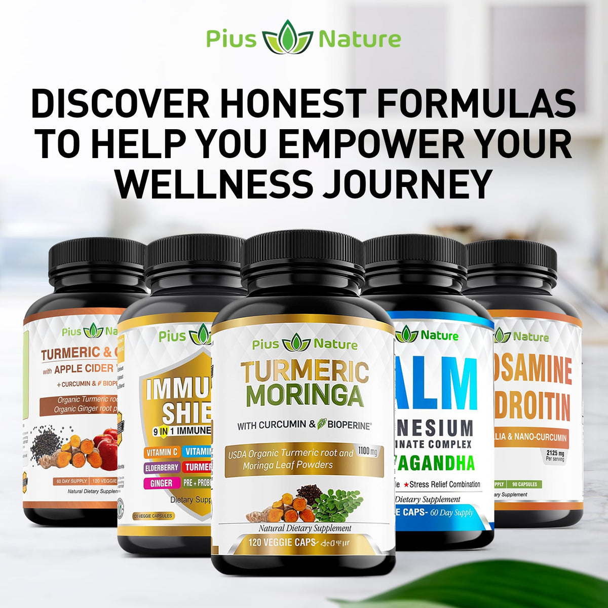 Détails des gélules végétales PIUS NATURE Curcuma Moringa