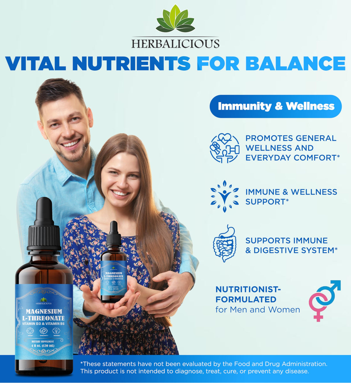 Détails des gouttes de magnésium liquide HERBALICIOUS
